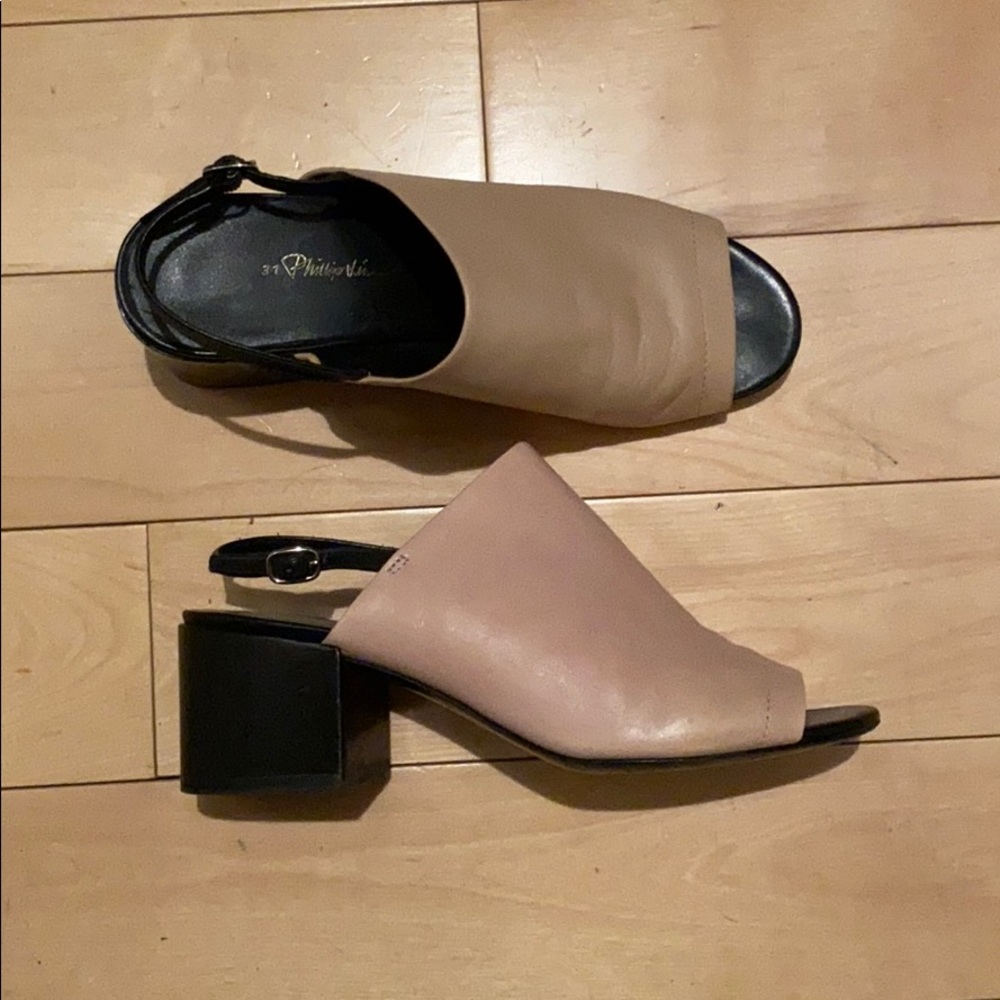 3.1 Philip Lim Peep Toe Shoes in Leather